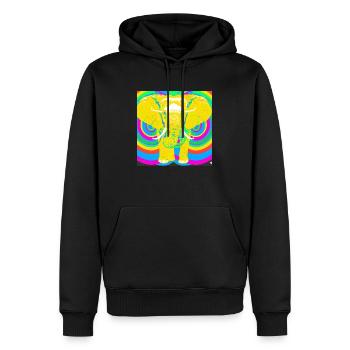 Eléphant LGBTQ - Sweat à capuche Premium bio Homme - noir - Devant - Nico (187cm)