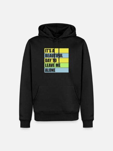 leave me alone day - Men’s Premium Organic Hoodie - black