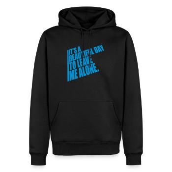 Journée Laissez-moi tranquille - Sweat à capuche Premium bio Homme - noir - Devant - Nico (187cm)