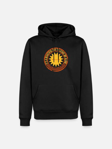 leave me alone day - Men’s Premium Organic Hoodie - black