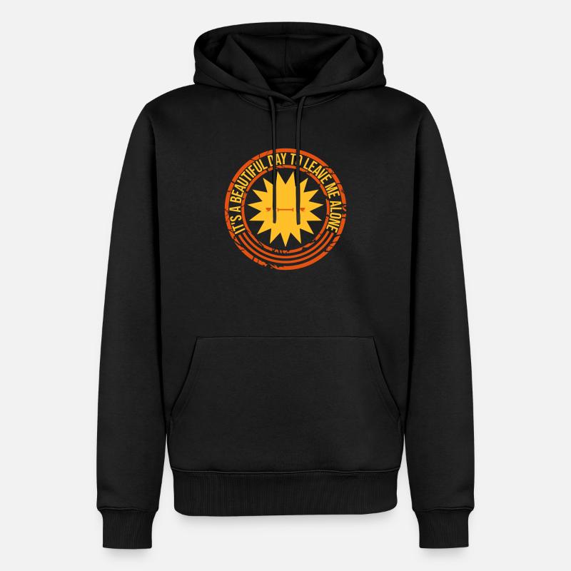 Journée Laissez-moi tranquille - Sweat à capuche Premium bio Homme - noir