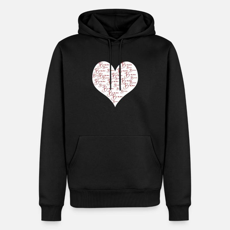 Be mine - Männer Premium Bio Hoodie - Schwarz