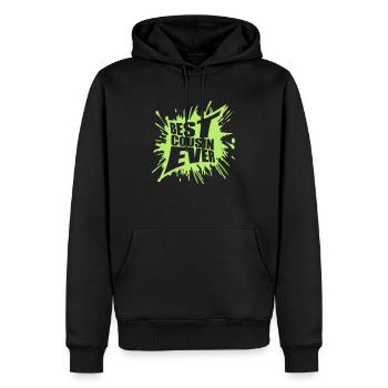 best cousin ever quote - Men’s Premium Organic Hoodie - black - Front - Nico (187cm)