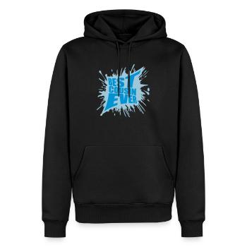 best cousin ever Zitat - Männer Premium Bio Hoodie - Schwarz - Vorne - Nico (187cm)