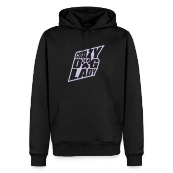 crazy dog lady Zitat - Männer Premium Bio Hoodie - Schwarz - Vorne - Nico (187cm)