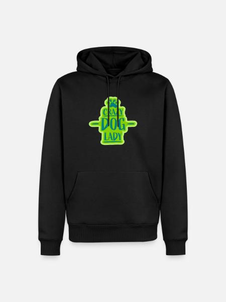 crazy dog lady quote - Men’s Premium Organic Hoodie - black