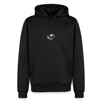 breaking Egg - small - Männer Premium Bio Hoodie - Schwarz - Vorne - Nico (187cm)