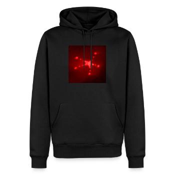 ROTER STERN - Männer Premium Bio Hoodie - Schwarz - Vorne - Nico (187cm)
