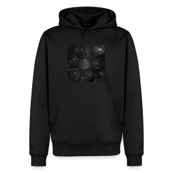 LUNE ÉTOILÉE - Sweat à capuche Premium bio Homme - noir - Devant - Nico (187cm)