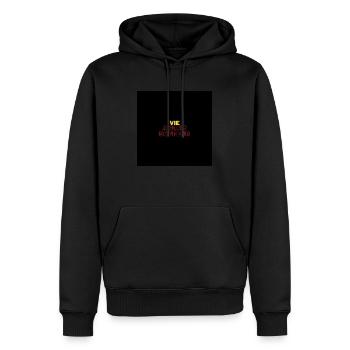 Vie - Sweat à capuche Premium bio Homme - noir - Devant - Nico (187cm)