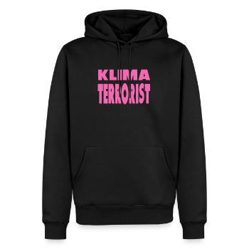 Aktivismus Klimawandel Erderwärmung klimaterrorist - Männer Premium Bio Hoodie - Schwarz - Vorne - Nico (187cm)
