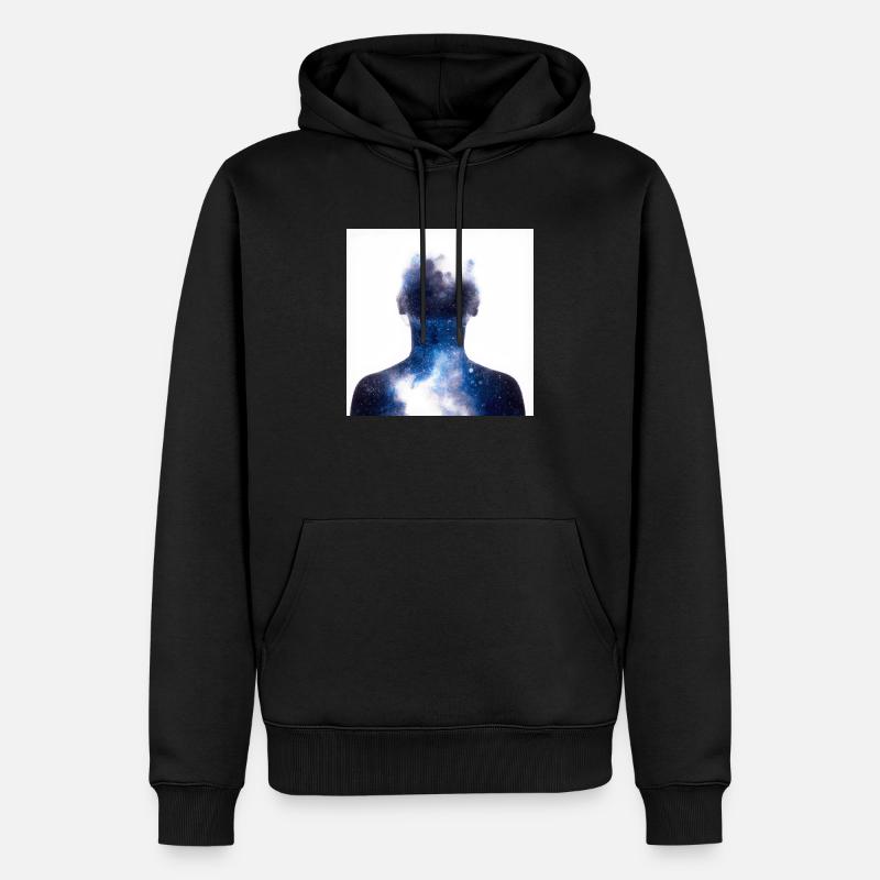 Silhouette nébuleuse - Sweat à capuche Premium bio Homme - noir