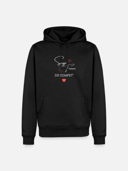 sage femme de competition - Sweat à capuche Premium bio Homme - noir