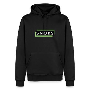 SnoKs - Männer Premium Bio Hoodie - Schwarz - Vorne - Nico (187cm)