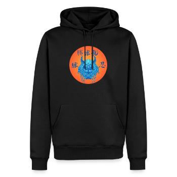Samurai_evil - Sweat à capuche Premium bio Homme - noir - Devant - Nico (187cm)