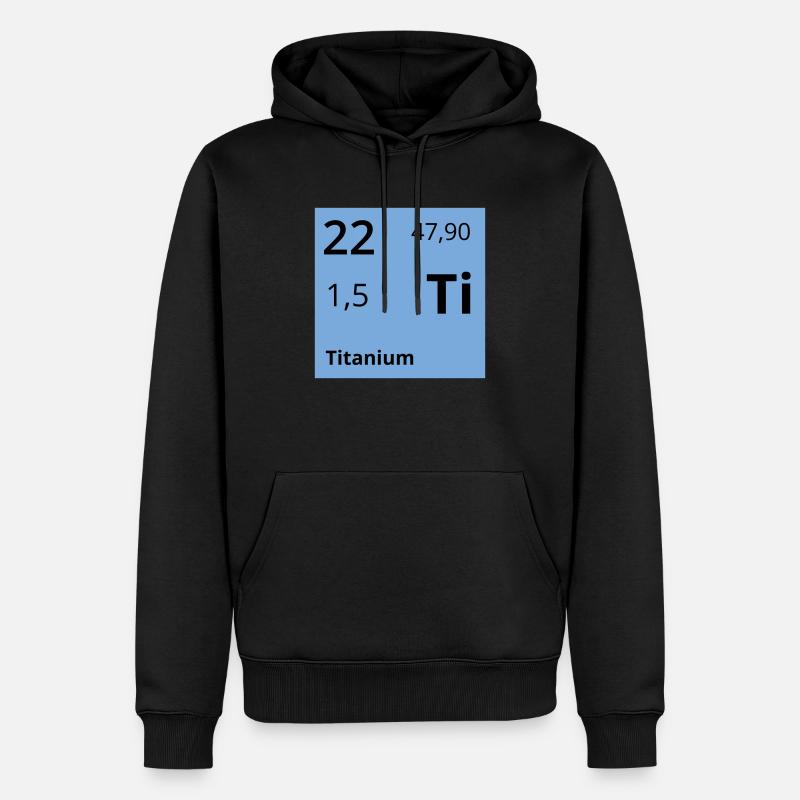 Titan - Männer Premium Bio Hoodie - Schwarz