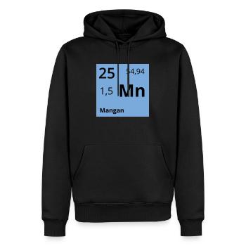 Mangan - Männer Premium Bio Hoodie - Schwarz - Vorne - Nico (187cm)