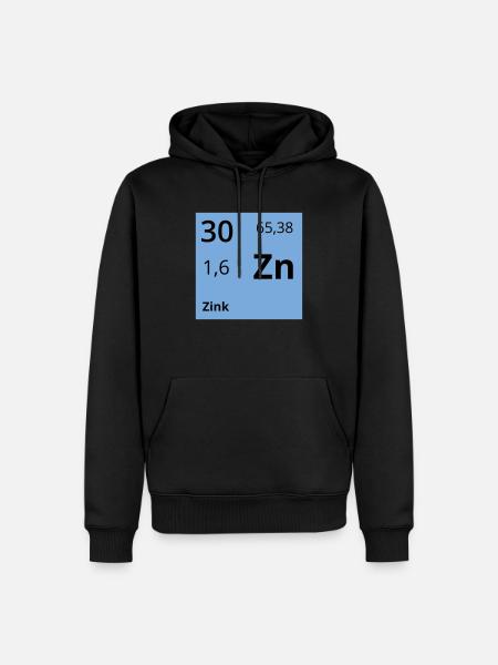 Zink - Männer Premium Bio Hoodie - Schwarz