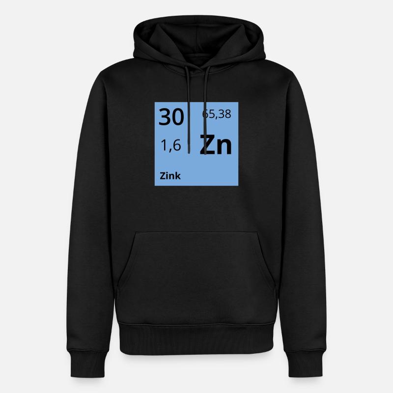 Zink - Männer Premium Bio Hoodie - Schwarz