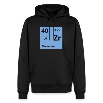 Zirconium - Männer Premium Bio Hoodie - Schwarz - Vorne - Nico (187cm)