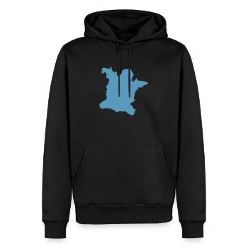 Tortoise - Men’s Premium Organic Hoodie - black - Front - Nico (187cm)