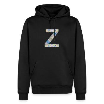 Buchstabe Z im Mandala - Männer Premium Bio Hoodie - Schwarz - Vorne - Nico (187cm)