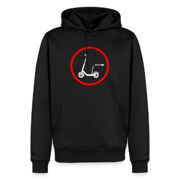 E-Scooter E-Roller Scooter - Sweat à capuche Premium bio Homme - noir - Devant - Nico (187cm)