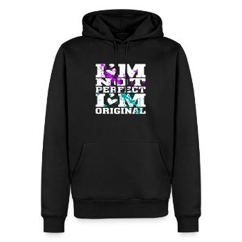 I ́m not Perfect I ́m Original - Men’s Premium Organic Hoodie - black - Front - Nico (187cm)