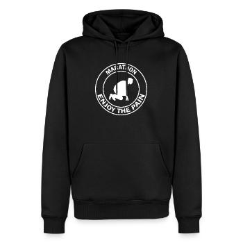 Biking Running Marathon Triathlon Bike - Men’s Premium Organic Hoodie - black - Front - Nico (187cm)