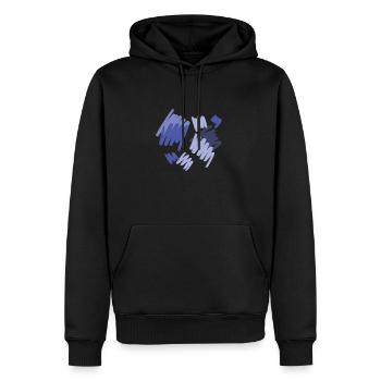 Element Blau - Männer Premium Bio Hoodie - Schwarz - Vorne - Nico (187cm)