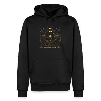 I'm Busy Watching Stars Retro Celestial Astronomy - Men’s Premium Organic Hoodie - black - Front - Nico (187cm)