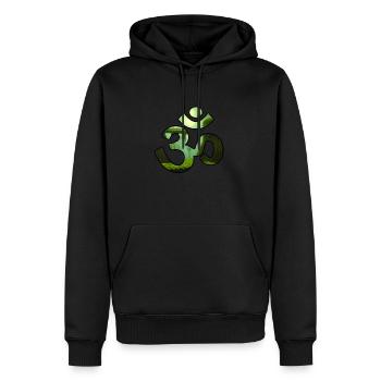 JUNGLE OM - Männer Premium Bio Hoodie - Schwarz - Vorne - Nico (187cm)