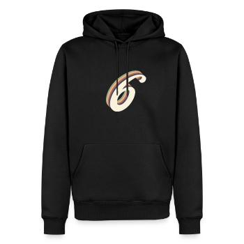 6e anniversaire vintage - Sweat à capuche Premium bio Homme - noir - Devant - Nico (187cm)