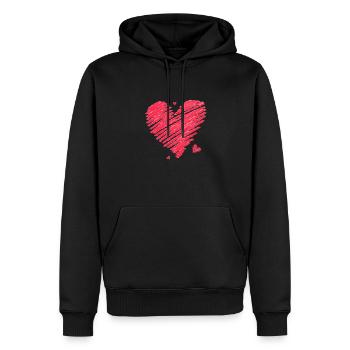 14 Feb Be My Valentine Happy Valentine Day 01 - Männer Premium Bio Hoodie - Schwarz - Vorne - Nico (187cm)