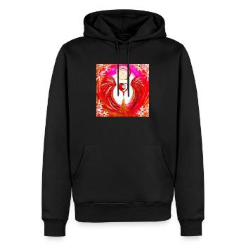 Herzengel Neue Ära - Männer Premium Bio Hoodie - Schwarz - Vorne - Nico (187cm)