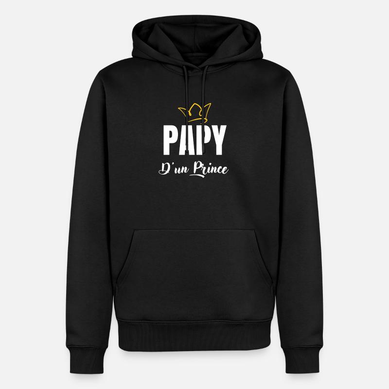 papy d'un prince - Sweat à capuche Premium bio Homme - noir