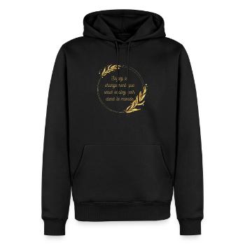 Soyez le changement que vous voulez voir - Sweat à capuche Premium bio Homme - noir - Devant - Nico (187cm)