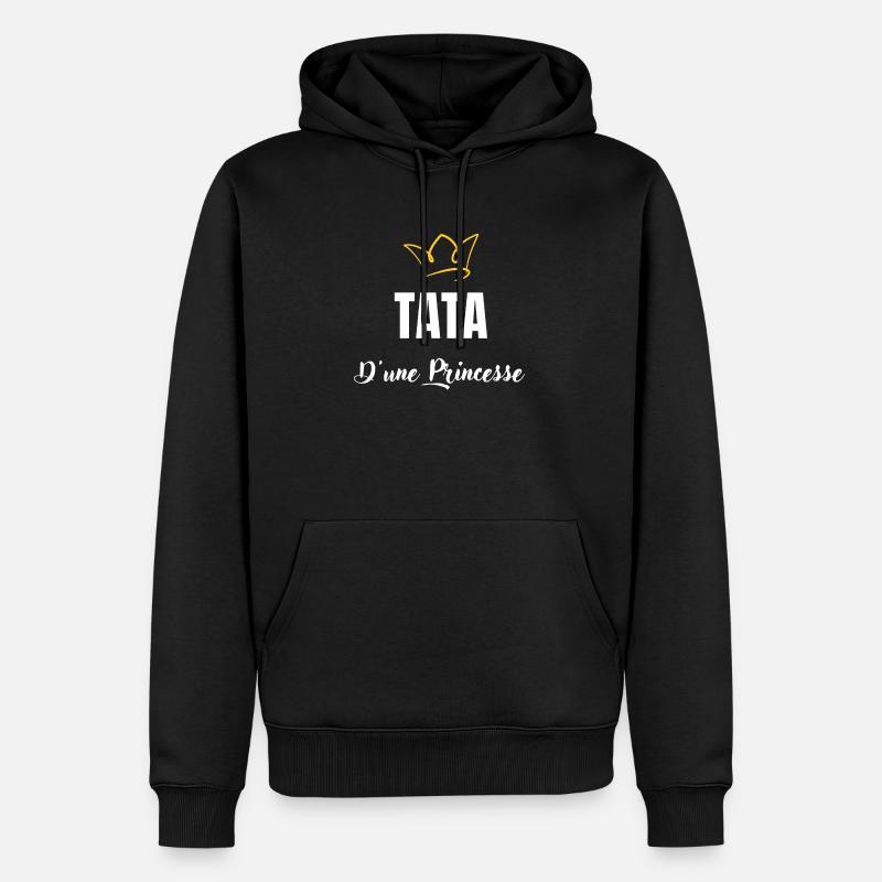 tata d'une princesse - Sweat à capuche Premium bio Homme - noir