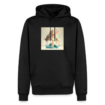 Schmelzwelle - Männer Premium Bio Hoodie - Schwarz - Vorne - Nico (187cm)