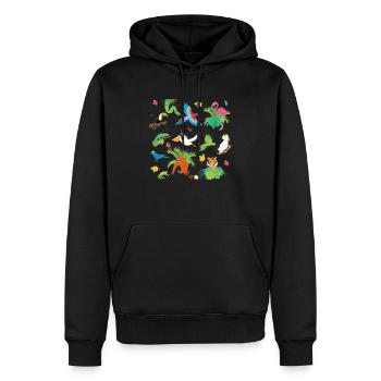 La fièvre de la jungle - Sweat à capuche Premium bio Homme - noir - Devant - Nico (187cm)
