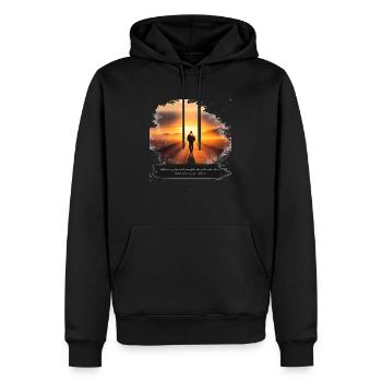 image2 - Sweat à capuche Premium bio Homme - noir - Devant - Nico (187cm)