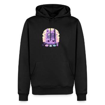 Pastel Tamagotchi - Sweat à capuche Premium bio Homme - noir - Devant - Nico (187cm)