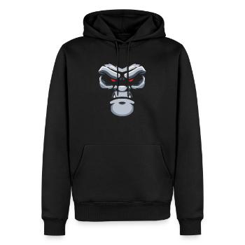 Gorilla-Face - Männer Premium Bio Hoodie - Schwarz - Vorne - Nico (187cm)
