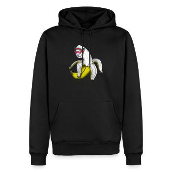 Mother Banana - Männer Premium Bio Hoodie - Schwarz - Vorne - Nico (187cm)