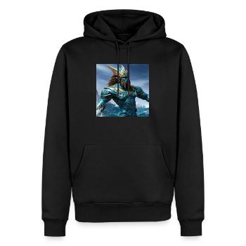 Poseidon Neptun Njörd Aegir Fusion - Männer Premium Bio Hoodie - Schwarz - Vorne - Nico (187cm)
