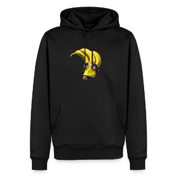 Mananamask - Männer Premium Bio Hoodie - Schwarz - Vorne - Nico (187cm)