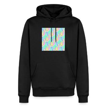 Nixen - Männer Premium Bio Hoodie - Schwarz - Vorne - Nico (187cm)