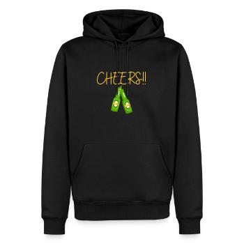 À VOTRE SANTÉ - Sweat à capuche Premium bio Homme - noir - Devant - Nico (187cm)