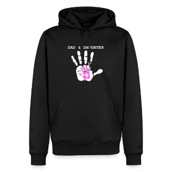 Dad & Daughter - zwei, wie Pech und Schwefel - Männer Premium Bio Hoodie - Schwarz - Vorne - Nico (187cm)