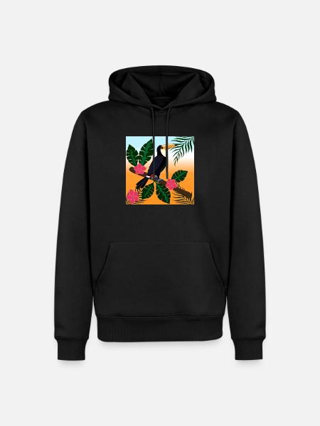 tropical paradise - Men’s Premium Organic Hoodie - black